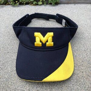 Vintage Y2K Going Yard Michigan Wolverines Visor Hat Mens Blue One Size NCAA Cap